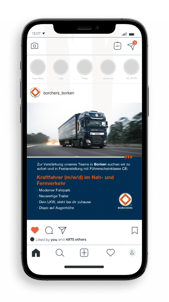 Social Media Recruiting für Spedition | BORCHERS Borken