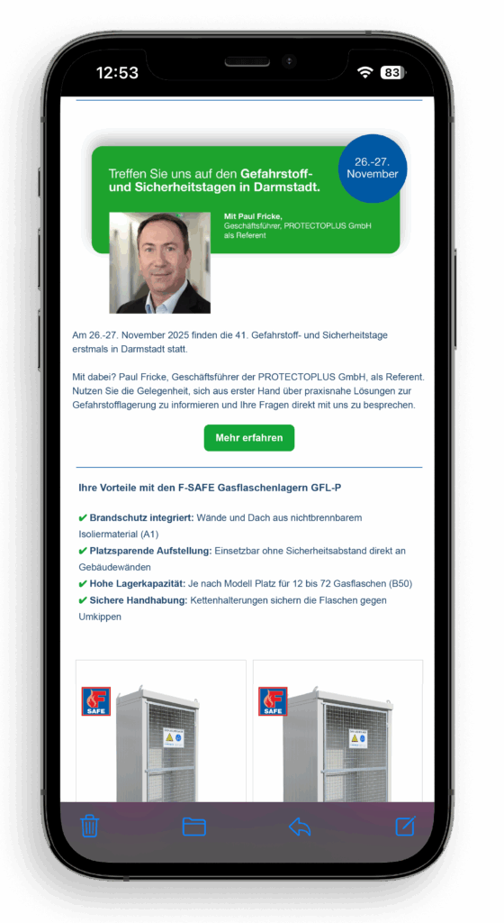 PROTECTO PLUS Monatlicher B2B-Newsletter per Hubspot