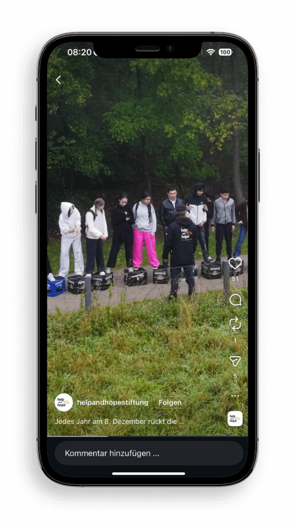 Social Media Marketing für die help & hope Stiftung